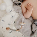 FRIGG Daisy Night SilkySoft Silicone Baby Pacifier | Made in Denmark | BPA-Free (Portobello/Croissant, 6-18 Months) by TinyTreasures Baby Boutique