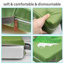 Toddler Booster Seat for Dining Table, PU Washable Double Safe Straps Non-Slip Bottom Booster Seat Dining Toddler, Portable Travel Increasing Cushion (Light Green) by TinyTreasures Baby Boutique