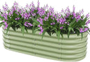 5x2x1.4 Ft Raised Garden Bed, Planter Box Outdoor with Rubber Edge Zinc-Aluminum-Magnesium Stainless Steel Durable Metal Garden Beds Kit for Vegetables, Flowers, Herbs and Succulents, Light Green by GreenHaven Gardens