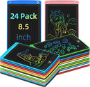 LCD Writing Tablet for Kids, 8.5 Inch Colorful Doodle Board Drawing Tablet, Educational Learning Toys Birthday Gifts for Kids Age 3 4 5 6 7 8 (24 Pack) by TinyTreasures Baby Boutique