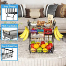 ANTOPY 3 Tier Fruit Basket with 2 Banana Hangers, Countertop Fruit Vegetable Basket Bowl for Kitchen Counter Metal Mesh Basket Fruits Stand Produce Holder Organizer for Onion Potato Bread Snack Veggie by CozyNest Decor