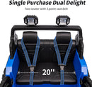 2 Seater Ride on Toy Car for Kids, 24V 4WD Ride-on Truck Kids Electric Car with Remote Control, 4x200W Motors - Blue by TinyTreasures Baby Boutique