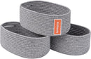 Baskets to Store Organize Household Items/Cute Basket&Bin for Shelf Storage Woven Rope Basket for Living Room, Bedroom,Play room/13x8.66x5.11’’ Cotton Rope,Durable&Stylish,Oval 3 Packs Gray by TinyTreasures Baby Boutique