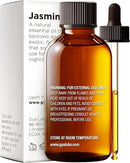 Gya Labs Jasmine Essential Oil for Diffuser - Huge 4 Fl Oz - 100% Pure Natural Jasmine Oil for Diffuser, Skin, Hair, Massages, Aromatherapy & Candle Making Scent by CozyNest Decor
