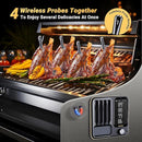 Wireless Meat Thermometer with 4 Probes, Inkbird Wifi BluetoothThermometer Digital Wireless for Rotisserie Grill Oven,Unlimited Range Dishwasher Waterproof Bluetooth Meat Thermometer for iOS & Android by TinyTreasures Baby Boutique