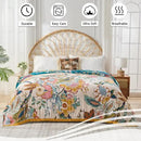 Boho Throw Blanket, Reversible Cotton Bohemian Tapestry Hippie Room Decor Double Sided, 100 Cotton King Size Bed Throw, Lightweight Summer Blanket for Travel, Sofa, Picnic,90"x98" by CozyNest Decor