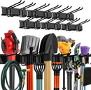 Garage Wall Organizer | 96" Heavy-Duty Tool Storage Rack | Adjustable Double-Layer Hooks | 600 lbs Capacity | Carbon Steel Wall Mount Holder for Shovels, Rakes, Ladders & Power Tools by GreenHaven Gardens