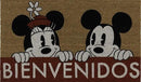 Gertmenian Disney Mickey Mouse Doormat Rug Retro Front Door Coir Mat Welcome Home Indoor Outdoor Entryway Carpet, 2-Pack 20x34, Minnie Bienvenidos/Hola by CozyNest Decor