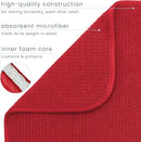 S&T INC. Dish Drying Mat XL, 18” x 24”, Absorbent Microfiber Kitchen Counter Mat, Dish Drying Pad for Dishes, Utensils, Pots and Pans, Extra Large, Red by CozyNest Decor