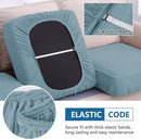hyha Waterproof Couch Cushion Covers for Pets, Non Slip Sofa Seat Cover for Dogs Washable, Soft Thick Stretch Jacquard Fabric, Sofa Slipcovers with Elastic Bottom (2 Pieces, Lake Blue) by CozyNest Decor
