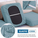 hyha Waterproof Couch Cushion Covers for Pets, Non Slip Sofa Seat Cover for Dogs Washable, Soft Thick Stretch Jacquard Fabric, Sofa Slipcovers with Elastic Bottom (1 Piece for Backrest M, Lake Blue) by CozyNest Decor