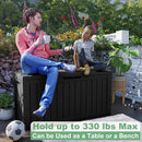 DRATO 80 Gallon Large Deck Box, Outdoor Storage Box for Patio Furniture, Patio Cushions, Gardening Tools, Pool Supplies 480lbs Weight Capacity,Waterproof Resin Storage Boxes by CozyNest Decor