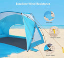 Beach Tent, Portable Sun Shelter for 2/3/4/6-8 Person with UPF 50+ UV Protection, Easy Setup Waterproof Beach Shade Canopy Cabana for Family Outdoor and Picnics, Fishing with Carrying Bag by TinyTreasures Baby Boutique