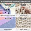 Soft Chenille Yarn Throw 36"x48", Handmade Knit Throw Blanket, for use in All Seasons, Soft Cozy Warm Knitted Blanket for Bed Sofa, Couch Chair, Living Room(1.37Ib) by CozyNest Decor