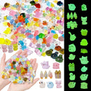 150 Pcs Luminous Mini Resin Animals Bulk, Figures Glow in The Dark, Tiny Miniature Resin Animals for Creative Crafts Ornaments, Fairy Gardens Decor and Dollhouse Hide Accessories by GreenHaven Gardens