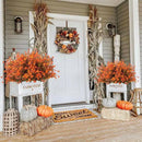 12 Bundles Artificial Fall Flowers No Fade Faux Autumn Plants, Fake Indoor Outdoor Greenery Decorations for Thanksgiving Christmas Wedding Party Home Garden Fireplace Décor (Fall Red) by CozyNest Decor
