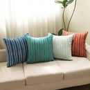 Yeiotsy Pillow Cases Blue, Pack of 2, Decorative Throw Pillow Covers Striped Bohemia Couch Cushion Covers for Sofa Home Decor (Light Blue, 18 X 18 Inches) by CozyNest Decor
