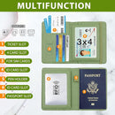Melsbrinna RFID Passport Holder for Travel, Unisex Adults, Green, Faux Leather, Travel Wallet, RFID Protected by TinyTreasures Baby Boutique