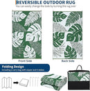 GAOMON Outdoor Rugs 9x18 Waterproof Patio Rug Outdoor Plastic Straw Rug Reversible Camping Mat, Portable RV Picnic Carpet with Bag & 4 Stakes, UV Resistant Outside Carpet for Deck Balcony, Green by CozyNest Decor