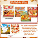 4PCS Thanksgiving Paint by Sticker Books Crafts for Kids Ages 4-8 Fall Sticker by Number Books Activity Book for Kids Age 3-5 Puzzle Book Craft Art Toddler Gift with Turkey Pumpkin 32 Pictures by TinyTreasures Baby Boutique