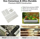 Raised Garden Bed - 2x4 ft Planter Box - White HDPE - No Tools Needed - DIY Kit for Urban Gardening, Flowers, Herbs & Vegetables - Made in The USA