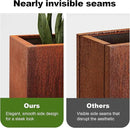Large Corten Steel Planter Box Outdoor, 30" H x 34" W x 10" D,Tall Rectangular Metal Rusted Planters with Grow Bag,Naturally Rusting Steel Flower Pot,Rustic Décor for Patio,Garden,Deck,Backyard by CozyNest Decor