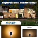 NIORSUN Solar Spot Lights Outdoor,23 LEDs Landscape Lighting with Auto On/Off and 3 Lighting Modes, IP67 Waterproof Spotlights,Outdoor Solar Lights for Yard Garden,12 Pack(Warm White) by GreenHaven Gardens