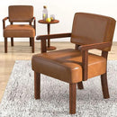 Accent Chair, PU Leather Living Room Chairs Oversize with Soft Seat and Armrests for Living Room Dinning Room Bedroom Reading Room Waiting Room by CozyNest Decor