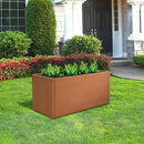 Corten Steel Planter Box Rectangular Planters Large Outdoor Planter Metal Planter Box for Tall Plant Trough Rustic Patina for Garden Yard Commercial Residential Farm 16 in x 31.5 in x 16 in by GreenHaven Gardens