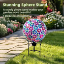 VOREEN 10" Gazing Ball Stand, Metal Gazing Globe Stand for 8-12 Inch Garden Gazing Globe, Outdoor Décor Garden Yard Accessories, Black by CozyNest Decor