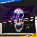 ADDWel Blacklight Skull Tapestry, Black Psychedelic Tapestry Glow In The Dark, UV Reactive Black Light Tapestries Posters Wall Hanging for Room Decor(50 * 60inches) by CozyNest Decor