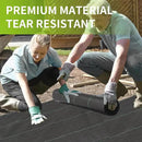 3x100ft 3.2OZ,Weed Barrier Landscape Fabric Heavy Duty, Woven Weed Control Fabric, High Permeability Good for Flower Bed, Geotextile Fabric Underlayment, Driveway (4ft*100ft) by GreenHaven Gardens