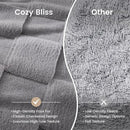 Cozy Bliss Checkered Large Faux Rabbit Fur Grey Twin Bed Blanket, Soft Fuzzy Fluffy Minky Furry Blankets for Couch, Bed, Adults (60 * 80 Inches Light Grey) by CozyNest Decor