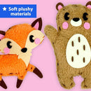 KRAFUN Easy Sewing Kit for Beginner Kids Arts & Crafts, 8 DIY Projects of Stuffed Dolls of Woodland Animals, Bear, Bunny, Fox, Owl, Instructions & Felt, Gift for Girls, Boys, Learn to Sew by TinyTreasures Baby Boutique