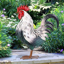 Rooster Garden Statue Sculpture Metal Chicken Yard Decor Outdoor Figurines Patio Backyard Decoration by GreenHaven Gardens