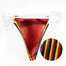 Red Black Gold Party Decorations Metallic Fabric Triangle Pennant Banner Flag Bunting Garland for Graduation Birthday Anniversary Pirate Poker Casino Las Vegas Christmas Holiday Party Supplies by GreenHaven Gardens