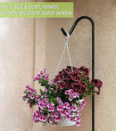 Garbuildman 92 Inch Tall Shepherd Hooks with 5-Forked Base, Adjustable Heavy Duty Bird Feeder Pole Stand Hanger for Outdoor, Shiny Black, 1 Pack by GreenHaven Gardens