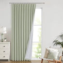 Vision Home Soft Green Pinch Pleated Full Blackout Curtains Linen Blended Room Darkening Window Panels 84 inch for Living Room Bedroom Thermal Insulated Pinch Pleat Drapes with Hooks 60" Wx84 Lx1 by CozyNest Decor
