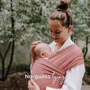 Boba Baby Wrap Carrier – Original Baby Sling Carrier for Newborns (7–35 lbs), Soft, Secure, Hands-Free & Ergonomic, Ideal for Comfortable Bonding, New Parents (Dusty Pink) by TinyTreasures Baby Boutique