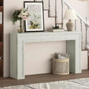 Rresyet 55 Inch Long Console Table, Sofa Table Behind Sofa, Wooden Entryway Table, Farmhouse Entryway Table for Entry, Hallway, Living Room (White) by CozyNest Decor