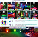 CLY Solar 6 in 1 RGB Spotlights Outdoor Garden, 10 Colors 12 Modes Solar Garden Floodlight Landscape Spotlights IP66 Waterproof 59.06ft Cable Spike Light for Lawn, Patio, Balcony by GreenHaven Gardens