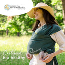 Boba Baby Wrap Carrier – Original Baby Sling Carrier for Newborns (7–35 lbs), Soft, Secure, Hands-Free & Ergonomic, Ideal for Comfortable Bonding, New Parents (Serenity Rainforest) by TinyTreasures Baby Boutique