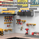 CCCEI 3 Modular Pegboard Strip Storage, Metal Peg Slat Wall Mount for Garage, Basement, Garden, Laundry Room Organization. Flexible Tool Organizer for Rake, Shovels, Crafting. Gifts for Men, Yellow. by GreenHaven Gardens