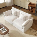 JACH Sectional Couches for Living Room, Cloud Sectional Couch with Deep Seat, Down Filled Modular Sofa, Covers Removeable & Washable,Love Seat Sofas Furniture for Living Room, White by CozyNest Decor