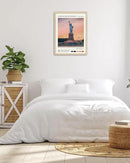 HesenDot Natural OAK Wood Framed City Wall Art,12x16in Famous Skyline Quality Canvas Wall Print,Classic Urban Landmark Wall Decor for Living Room, Bedroom,Office Gallery Set of 1 by CozyNest Decor