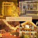 2-Pack Connectable 164FT 400LED Outdoor String Lights Waterproof, Twinkle Lights with 8 Modes, Christmas String Lights Green Wire for Holiday Party Christmas Decorations, Warm White by GreenHaven Gardens