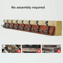 SKOLOO 43-Inch Cherry Wood Coat Rack Wall Mount with 8 Triple Hooks - Ideal for Family Entrances, Classrooms, and Pet Supplies Storage - Perfect Coat Hooks for Wall by CozyNest Decor