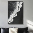 Framed Black and White Abstract Beach Canvas Wall Art, Modern Minimalist Art Prints Paintings Artwork for Walls, Ocean Wave Pictures for Living Room Dining Room Bedroom Bathroom Wall Decor 24x36 In by CozyNest Decor