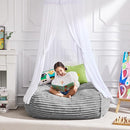 Hobestluk 3FT Bean Bag Chairs Adult Bean Bag with Portable Handle Comfy Large Bean Bag Chair with Removable Cover for Living Room Bedroom or Reading Nook (Stripe Grey, 3FT) by TinyTreasures Baby Boutique