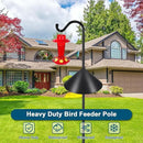 Gtongoko Bird Feeder Pole Squirrel Proof 92 Inch Shepherds Hook for Outdoor with Squirrel Baffles Adjustable Heavy Duty with 7 Prongs Base for Hanging Plants, Bird Feeders, Black by CozyNest Decor